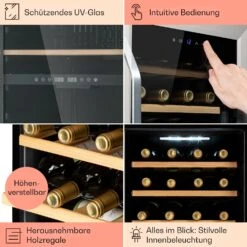 Vinamour 16 Uno Weinkühlschrank 16Fl./42l 5-18°C 41dB Glas 12 Vinamour 16 Uno Weinkühlschrank 16Fl./42l 5-18°C 41dB Glas -Klarstein 10039897 de 0005 usp