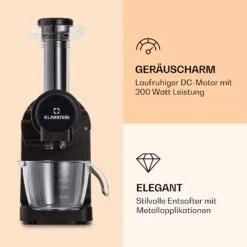 Bella Elegance Saftpresse 200 W 400 Ml BPA-frei -Klarstein 10039899 de 0003 logo