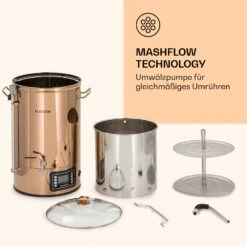 Mundschenk Maischekessel, Bierbrauanlage, 2500 W, 30 L, 9 Programme -Klarstein 10040144 de 0006 logo