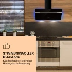 Alina 90 Smart Dunstabzugshaube 90cm 594m³/h LED Ambiente Glasfront -Klarstein 10040232 de 0004 logo