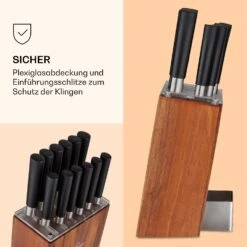 Kitano XL 13tlg. Messer-Set Mit Block 12 Messer Stahl Edler Holzblock -Klarstein 10040325 de 0005 logo
