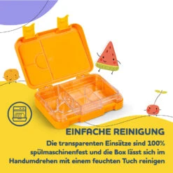 Junior Lunchbox 6 Fächer 21,3 X 15 X 4,5 Cm (BxHxT) BPA-frei -Klarstein 10040339 de 0005 usp