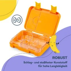 Junior Lunchbox 6 Fächer 21,3 X 15 X 4,5 Cm (BxHxT) BPA-frei -Klarstein 10040339 de 0006 usp