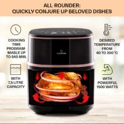 Air Bloom Heißluftfritteuse Dampffunktion 1500W 7,5 Liter 16 Programme -Klarstein 10040495 uk 0003 usp