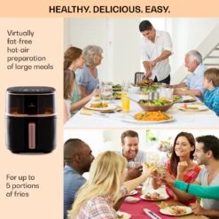 Air Bloom Heißluftfritteuse Dampffunktion 1500W 7,5 Liter 16 Programme -Klarstein 10040495 uk 0006 usp