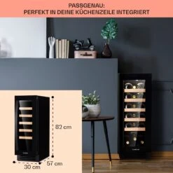 Vinovilla 20 Built-In Weinkühlschrank 50l / 20 Flaschen Glastür Edelstahl -Klarstein 10040729 de 0006 logo