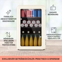 PopLife 70 Getränkekühler Kühlschrank 70 Ltr 0-10 °C Retro-Design LED -Klarstein 10040736 de 0005 usp