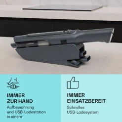 LARMA Akku-Handstaubsauger Kabellos Beutellos Akkubetrieben 32 Min Laufzeit Max. 10 LARMA Akku-Handstaubsauger Kabellos Beutellos Akkubetrieben 32 Min Laufzeit Max. -Klarstein 10041135 de 0004 usp