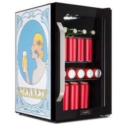 Klarstein 13 Beersafe 70 Bierzeit Edition Kühlschrank 70 Ltr 3 Böden Glas Edelstahl