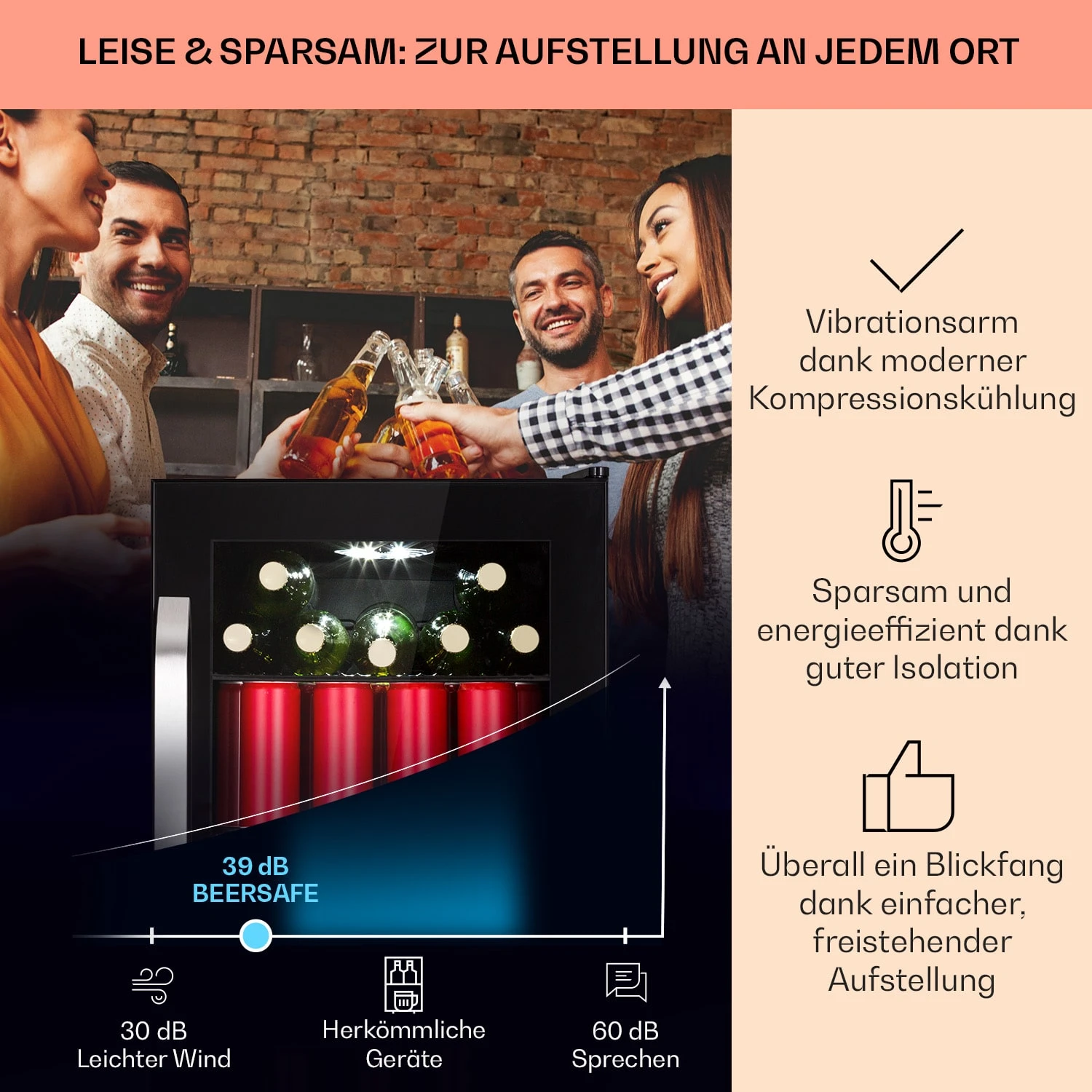 Beersafe 70 Craft Beer Edition Kühlschrank 70 Ltr Glastür Edelstahl 3 Beersafe 70 Craft Beer Edition Kühlschrank 70 Ltr Glastür Edelstahl – Bild 3