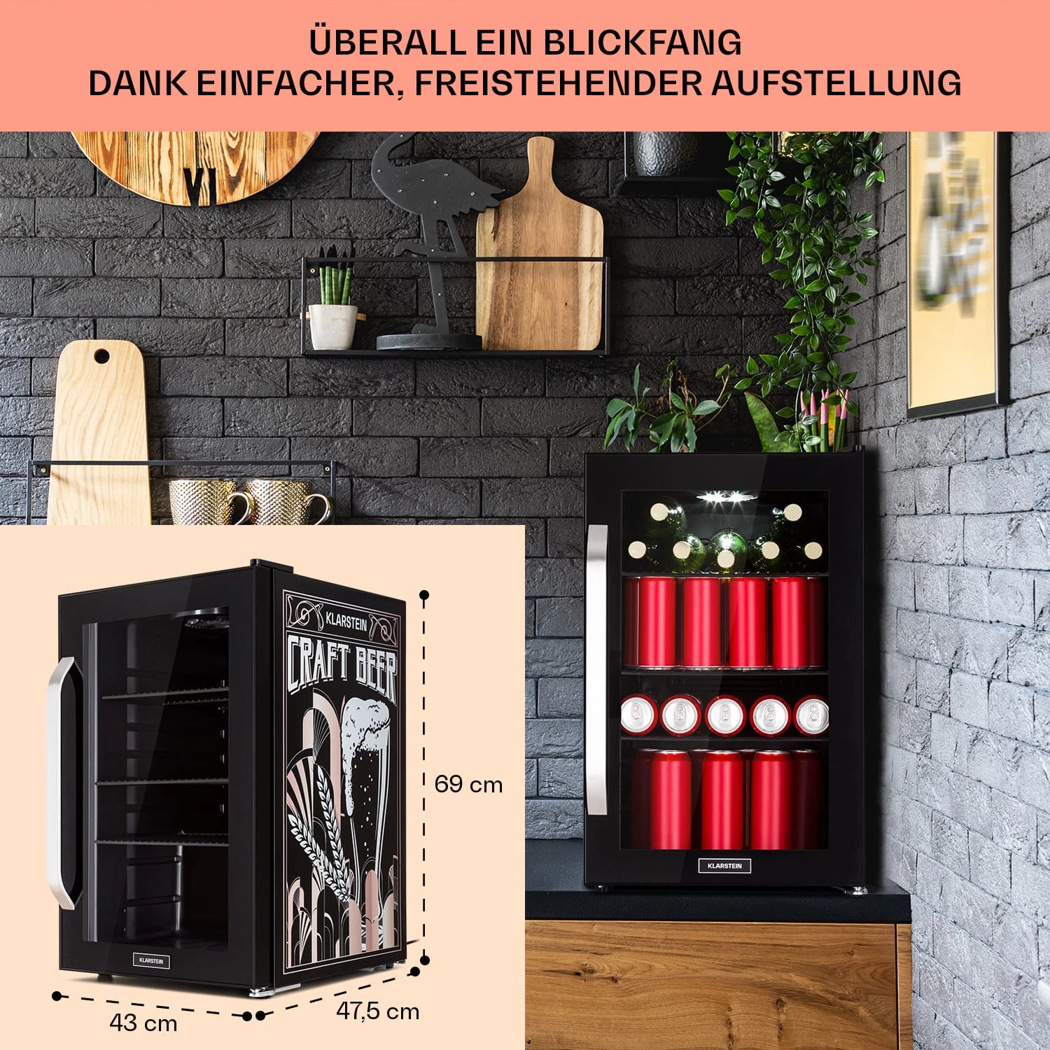 Beersafe 70 Craft Beer Edition Kühlschrank 70 Ltr Glastür Edelstahl 7 Beersafe 70 Craft Beer Edition Kühlschrank 70 Ltr Glastür Edelstahl – Bild 7