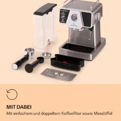 Libeica Espressomaschine 19 Bar Ca. 10 Tassen 1,8 Liter Milchschaum -Klarstein 10041253 de 0007 logo