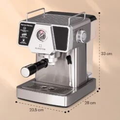 Libeica Espressomaschine 19 Bar Ca. 10 Tassen 1,8 Liter Milchschaum -Klarstein 10041253 yy 0008 dimensions