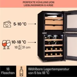 El Dorado 89 Käse & Weinkühlschrank 2 Zonen Touch 89L LED 11 El Dorado 89 Käse & Weinkühlschrank 2 Zonen Touch 89L LED -Klarstein 10041310 de 0004 logo