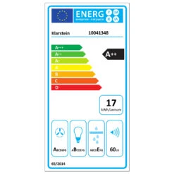 Royal Flush Eco Dunstabzugshaube 60 Cm 576 M³/h A+ -Klarstein 10041348 energy label