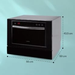 Havasia UV 8 Neo Tischgeschirrspüler UV-Licht Freistehend / Einbau 1380W -Klarstein 10041830 yy 0007 dimensions