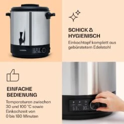 Abbey 25 Einkochautomat Getränkespender 25L 100°C 180min Edelstahl 11 Abbey 25 Einkochautomat Getränkespender 25L 100°C 180min Edelstahl -Klarstein 10041838 de 0004 logo