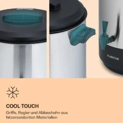 Abbey 40 Einkochautomat Getränkespender 40L 100°C 180min Edelstahl -Klarstein 10041839 de 0005 logo