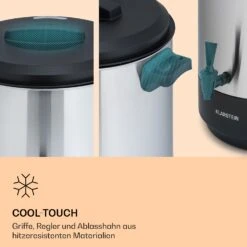 Abbey 60 Einkochautomat Getränkespender 60L 100°C 180min Edelstahl -Klarstein 10041840 de 0005 logo