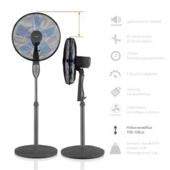 Summerjam Standventilator 2er-Set Standlüfter 50W 3 Stufen Grau -Klarstein 60002059 yy 0006 logo Klarstein Summerjam Standventilator grau reedit