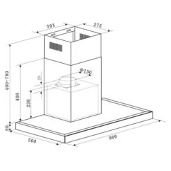 Bon Vivant Noir Dunstabzugshaube Umluftset Aktivkohlefilter Schwarz -Klarstein 60002231 yy 0008 titel klarstein measurements
