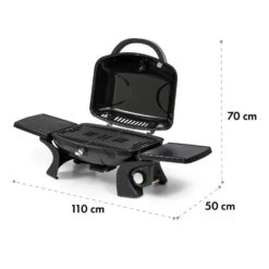 Parforce One 3,5kW 12000BTU 300°C SNJS Gasschlauch Schwarz -Klarstein 60002427 yy 0010 logo Klarstein Parforce One Gasgrill 12000BTU schwarz