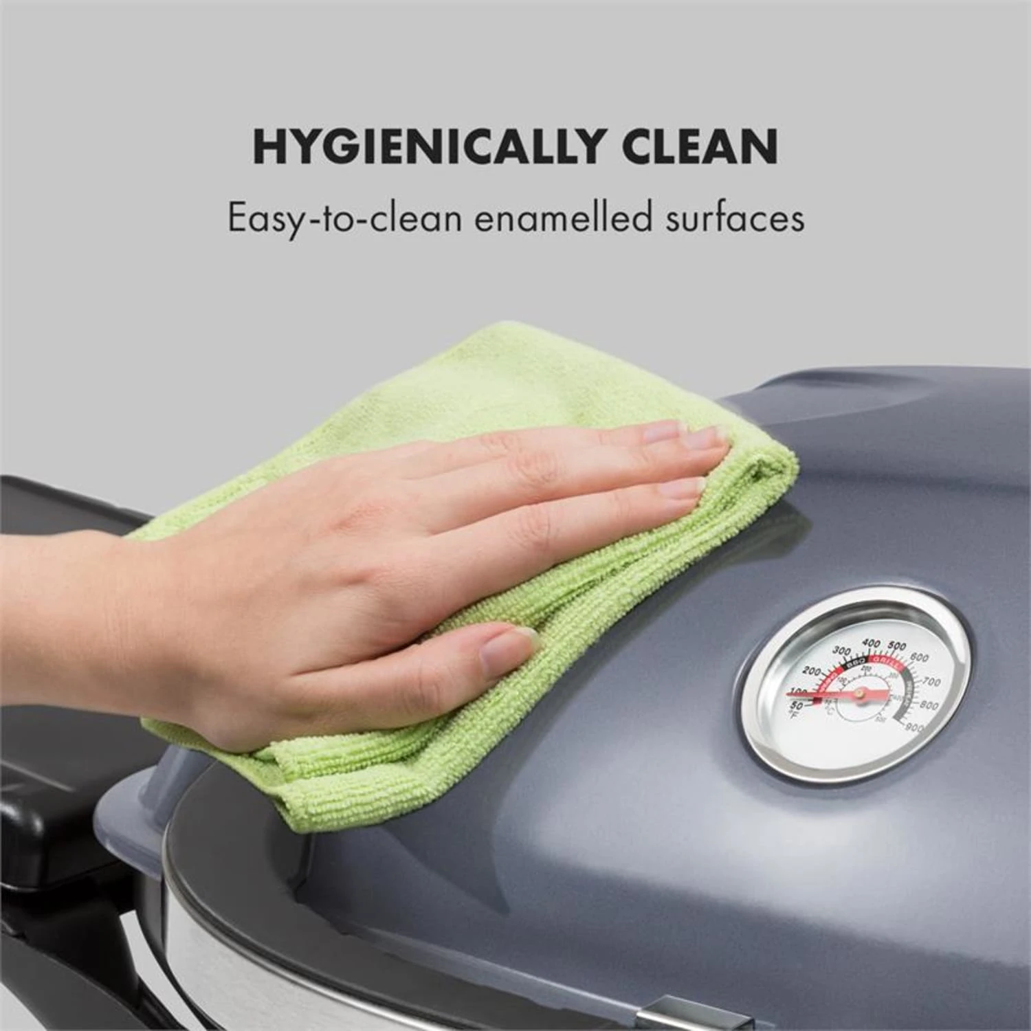 Parforce Duo Gasgrill 2 Brenner 4,4kW 15000BTU 300°C Gasschlauch Grau – Bild 6