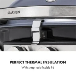 Parforce Duo Gasgrill 2 Brenner 4,4kW 15000BTU 300°C Gasschlauch Grau -Klarstein 60002430 yy 0008 logo Klarstein Parforce Duo Gasgrill 2 Brenner grau