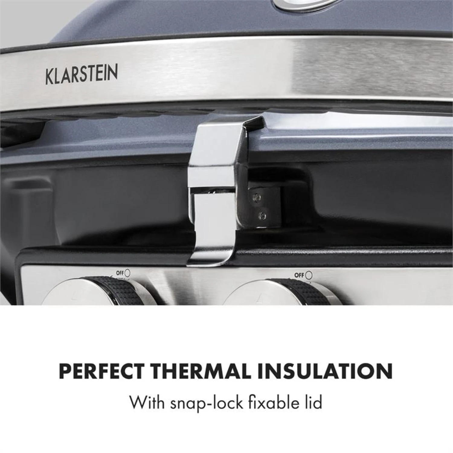 Parforce Duo Gasgrill 2 Brenner 4,4kW 15000BTU 300°C Gasschlauch Grau – Bild 8