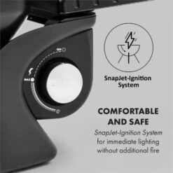 Parforce One Gasgrill 3,5kW 12000BTU Grilltisch Gasschlauch Schwarz -Klarstein 60002431 yy 0008 logo Klarstein Parforce One Gasgrill 12000BTU schwarz