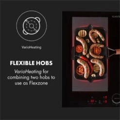 Kalahari Delicatessa Einbau-Ofen-Set Induktion 7000W 68Ltr Schwarz Edelstahl -Klarstein 60002585 yy 0008 logo Klarstein Delicatessa 60 Einbaukochfeld schwarz