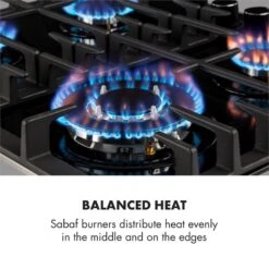 Kalahari Ignito Einbau-Ofen-Set Elektro / Gas 68Ltr Schwarz Edelstahl -Klarstein 60002586 yy 0008 logo Klarstein Ignito 4 Zonen Gaskochfeld schwarz