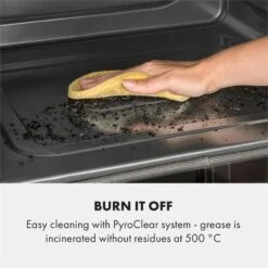 Gusteau Delicatessa Einbau-Ofen-Set Induktion 7000W 64Ltr Weiß Edelstahl -Klarstein 60002590 yy 0004 logo Klarstein Gusteau Elektrischer Einbaubackofen weiss