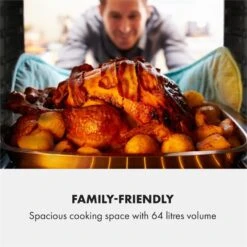 Gusteau Delicatessa Einbau-Ofen-Set Induktion 7000W 64Ltr Weiß Edelstahl -Klarstein 60002590 yy 0005 logo Klarstein Gusteau Elektrischer Einbaubackofen weiss