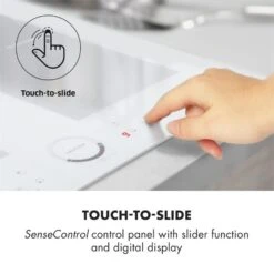 Gusteau Delicatessa Einbau-Ofen-Set Induktion 7000W 64Ltr Weiß Edelstahl -Klarstein 60002590 yy 0010 logo Klarstein Delicatessa 60 Induktionskochfeld weiss