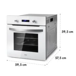 Gusteau Delicatessa Einbau-Ofen-Set Induktion 7000W 64Ltr Weiß Edelstahl -Klarstein 60002590 yy 0011 logo Klarstein Gusteau Elektrischer Einbaubackofen weiss