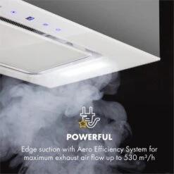 Gusteau Hektor Einbau-Set Backofen + Unterbau-Haube 2950W 64Ltr 530 M³/h Weiß Edelstahl -Klarstein 60002592 yy 0008 logo Klarstein Hektor Dunstabzugshaube Einbau weiss