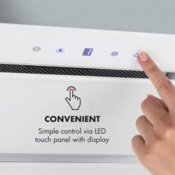 Gusteau Hektor Einbau-Set Backofen + Unterbau-Haube 2950W 64Ltr 530 M³/h Weiß Edelstahl -Klarstein 60002592 yy 0009 logo Klarstein Hektor Dunstabzugshaube Einbau weiss