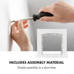 Studio Frame II Kamingehäuse + Kamini Kamineinsatz MDF Klassisches Design -Klarstein 60002711 uk 0004 logo Klarstein Studio Frame II Kamingehaeuse